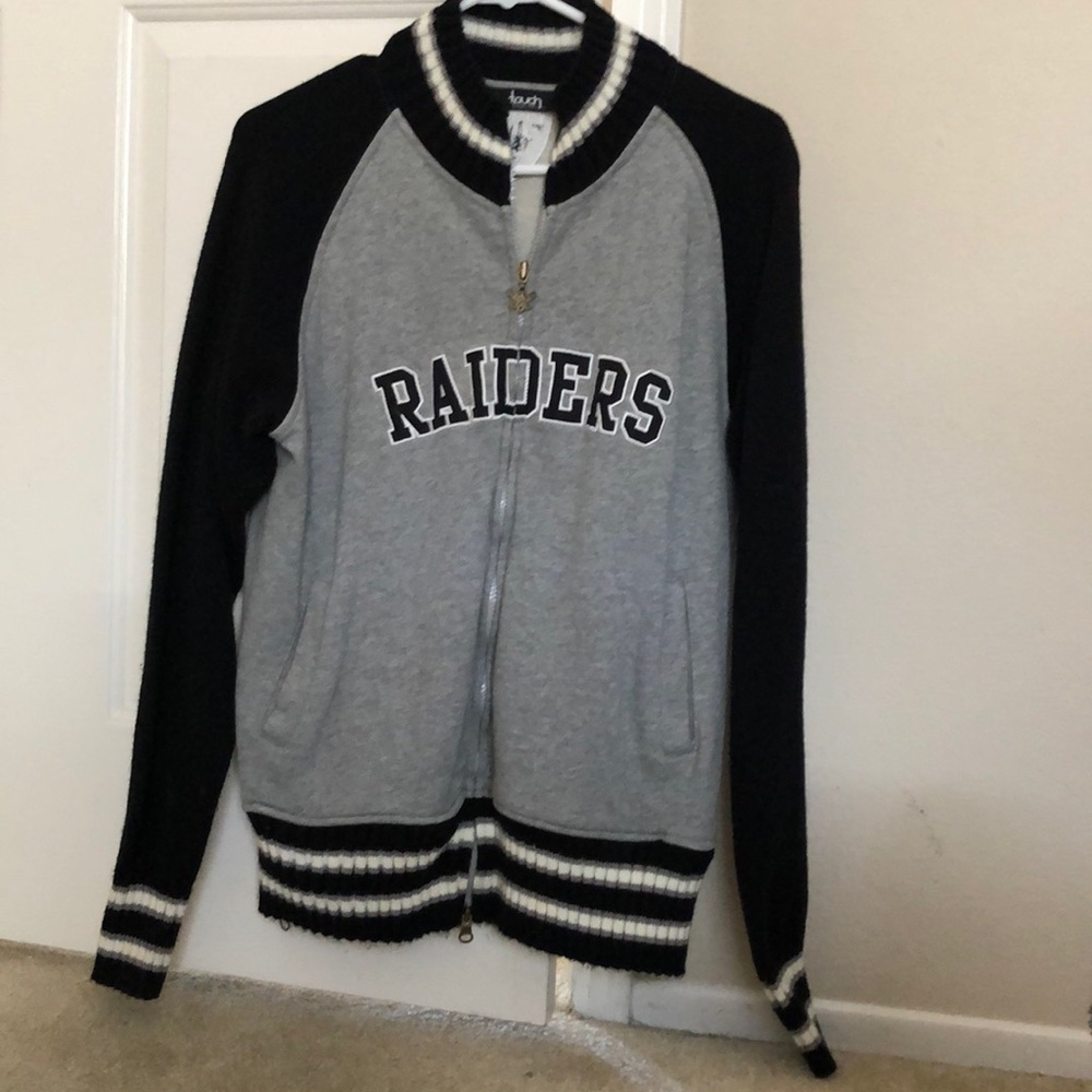 Raiders zip up- fits like a large